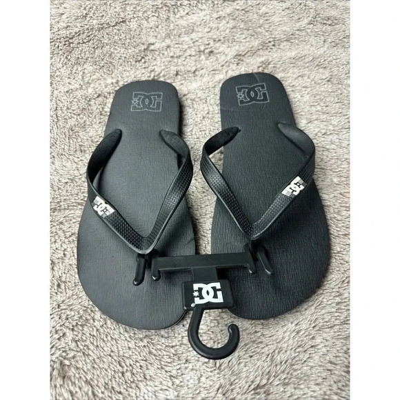 DC SHOES SPRAY Black FLIP-FLOPS 303272 MENS Size 10 - Picture 9 of 12
